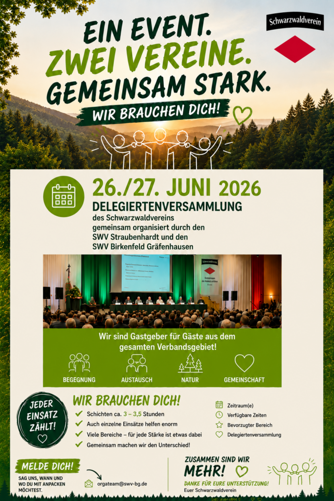 Delegiertenversammlung Helferaufruf